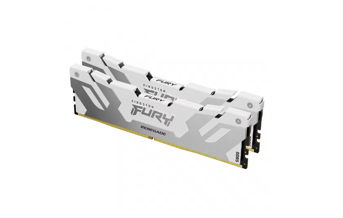 Memorie RAM Kingston, DIMM, DDR5, 32GB, 6000MHz, CL32, 1.35V, FURY Renegade White, Kit of 2_3