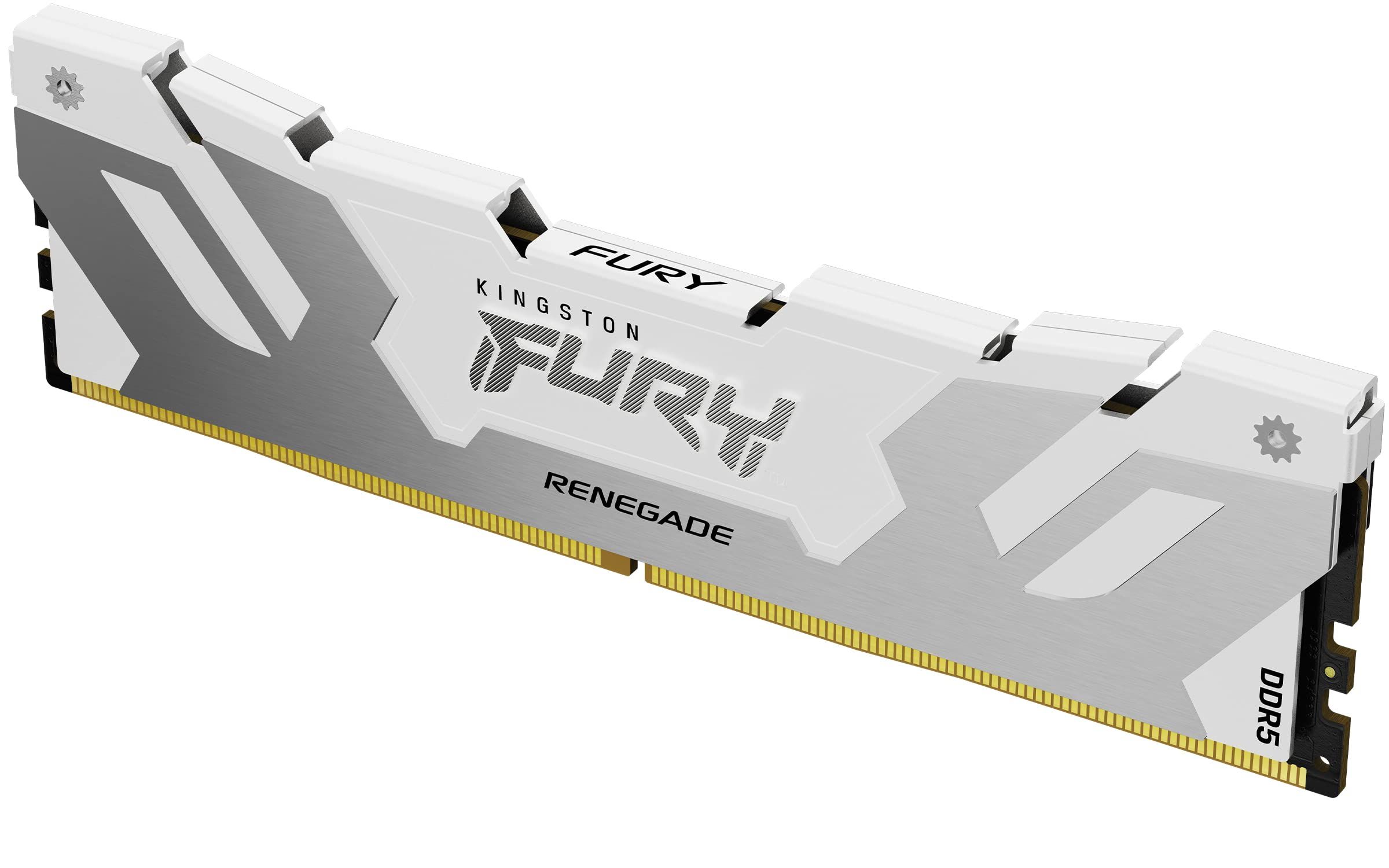 Memorie RAM Kingston, DIMM, DDR5, 16GB, 6400MHz, CL32, 1.35V,  FURY Renegade White_2