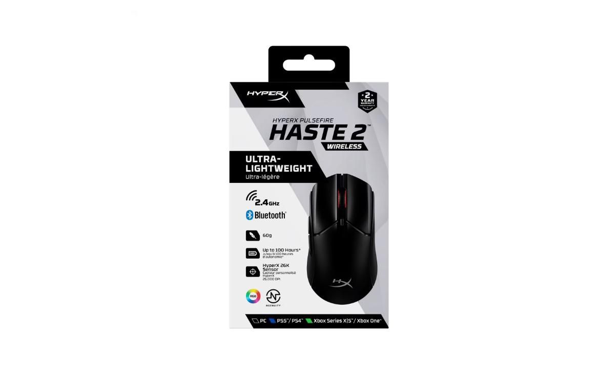Mouse HP cu fir, HYPERX Pulsefire Haste, Pixart 3327 sensor, DPI pana la 26.000, greutate 254g, Wireless, Black_3