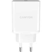 CANYON H-36-01, QC3.0 36W WALL Charger with 1-USB A   Input: 100V-240V, Output:  USB-A:QC3.0 36W (5V3A/9V3.0A/12V3.0A),  Eu plug  , Over- Voltage ,  over-heated, over-current and short circuit protection Compliant with CE RoHs,ERP.Size:90*46*27.5mm, 71g, Whi_2