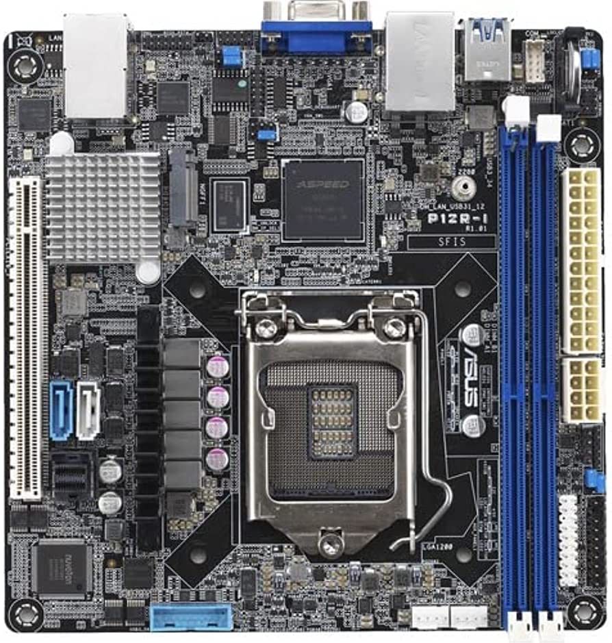 ASUS SERVER P12R-I S1200 C252/VGA/2xGBL/mITX (incl. ASMB10 iKVM)