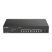 SWITCH PoE D-LINK Smart  8 porturi Gigabit (8 PoE) + 2 porturi SFP, IEEE 802.3af/at, carcasa metalica, rackabil 