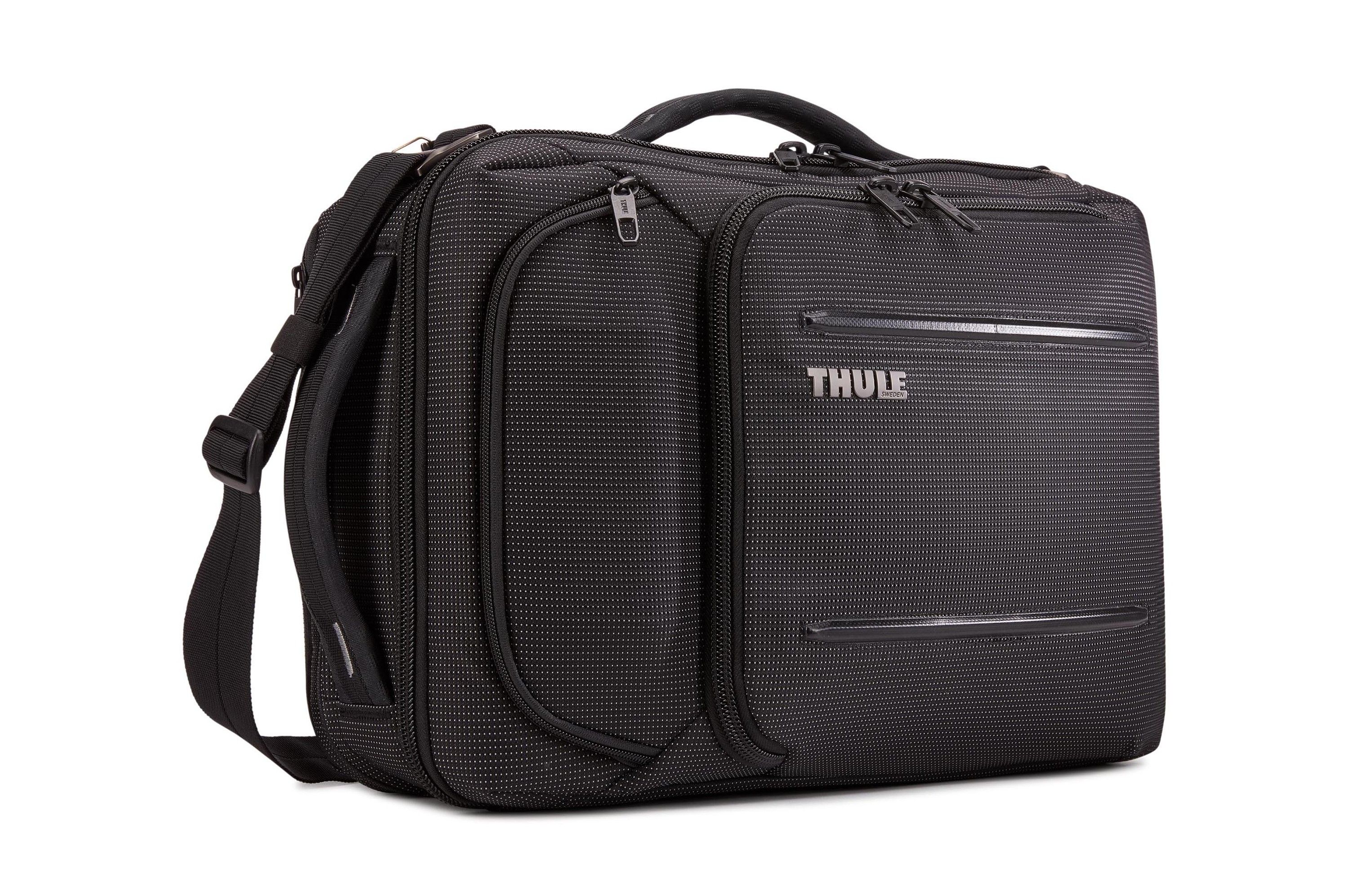 RUCSAC / GEANTA THULE Crossover 2, geanta convertibila in rucsac pt. notebook de max. 15.6 inch, 2 compartiment, buzunar frontal x 2 | buzunar lateral x 2, waterproof, nylon, negru, 