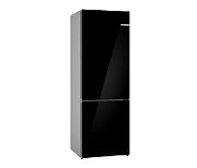Combina frigorifica Bosch KGN49LBCF, 440 l, NoFrost, PerfectFit, Iluminare LED, Clasa C, H 203 cm, Sticla neagra