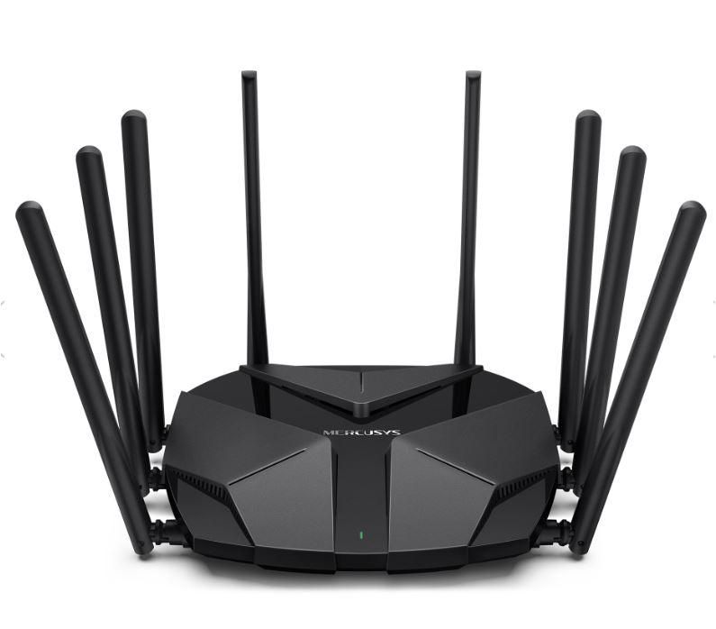 ROUTER MERCUSYS wireless 6000Mbps, 3 porturi LAN Gigabit, 1 port WAN 2.5 Gigabit, Dual Band AX6000 8 x antene externa, Wi-Fi 6, 