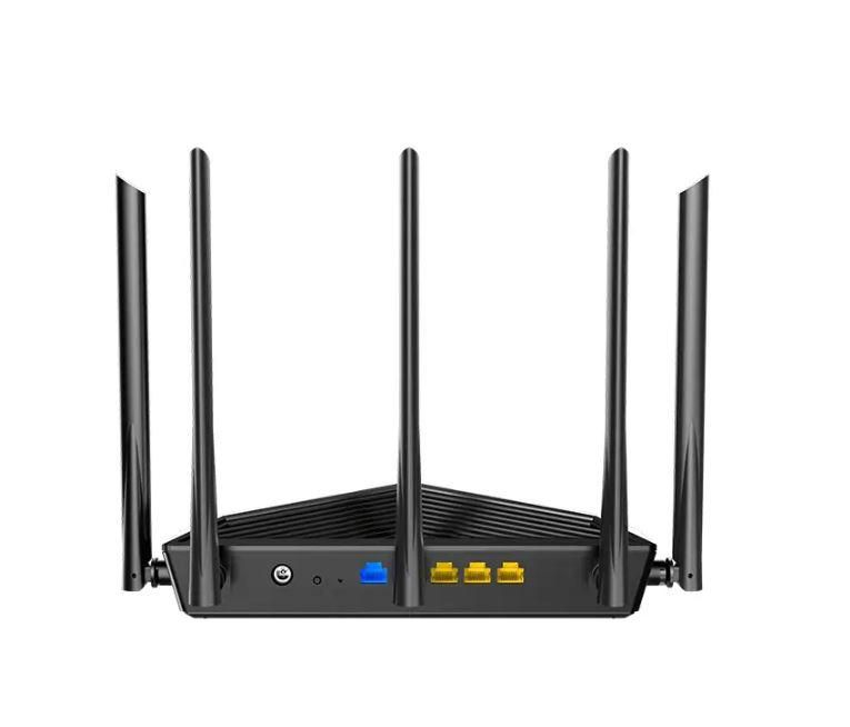 Wireless Router Tenda, RX27PRO;  AXE5700, TRI-Band Gigabit Wi-Fi 6 Router, Standarde si protcoale: IEEE802.3, IEEE802.3u,IEEE802.3ab, interfata: 1*10/100/1000Mbps WAN port, 3*10/100/1000Mbps LAN ports, 5 x Antene externe, Dimensiuni: 261*168*60mm, Viteza wireless: 6GHz:Up to 2402Mbps, 5GHz:Up to_3