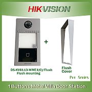 Post de exterior videointerfon IP Hikvision DS-KV8213-WME1(C); WIFI; 2 x buton de apelare(Support web configuration); camera video 2MP True WDR unghivizualizare: Horizontal:  124° Vertical: 75°, vizualizare pe timp de noapte IR maxim 3 metri;  comunicare audio bidirectionala; cititor de card_1