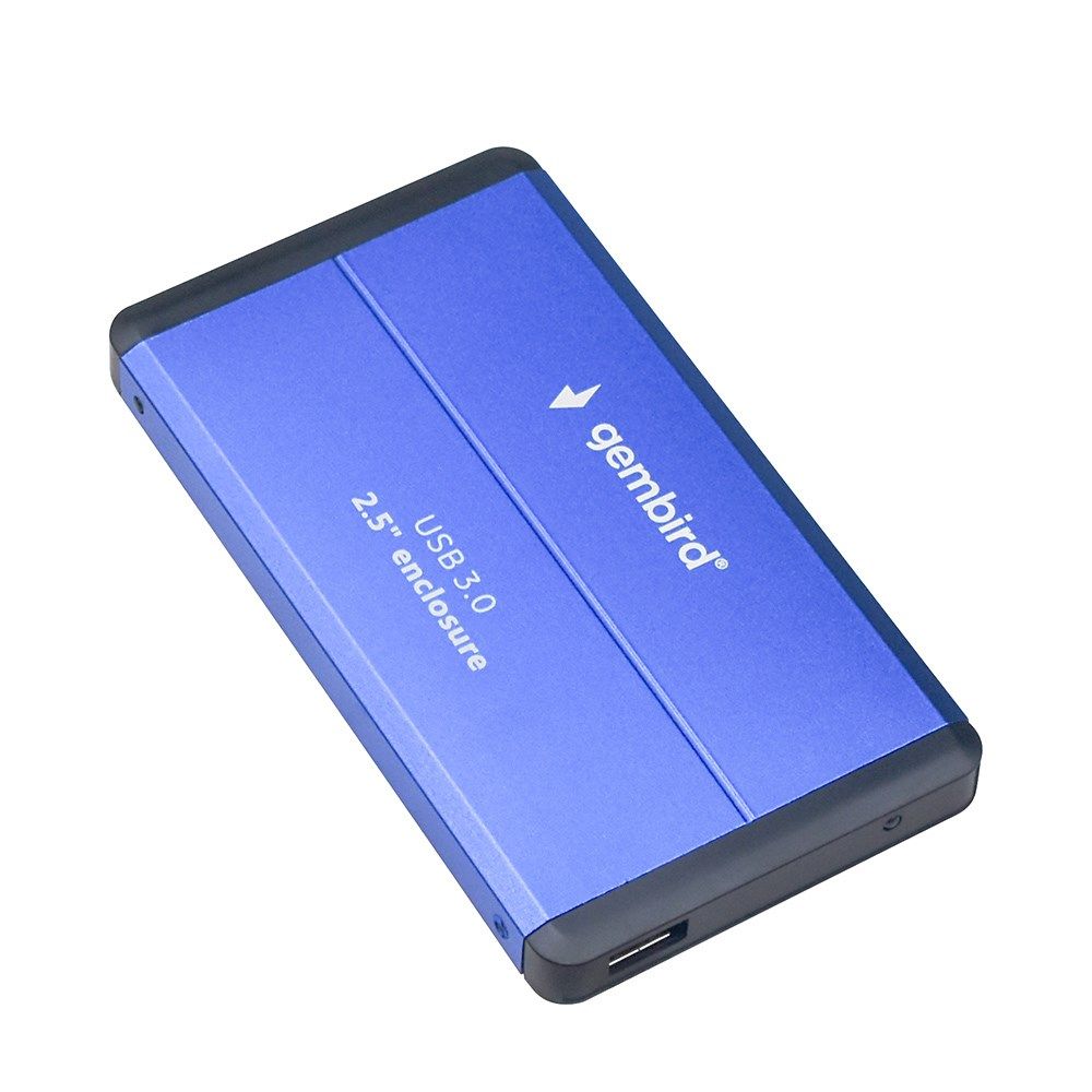 RACK extern GEMBIRD, pt HDD, 2.5 inch, S-ATA, interfata PC USB 3.0, aluminiu, albastru, 