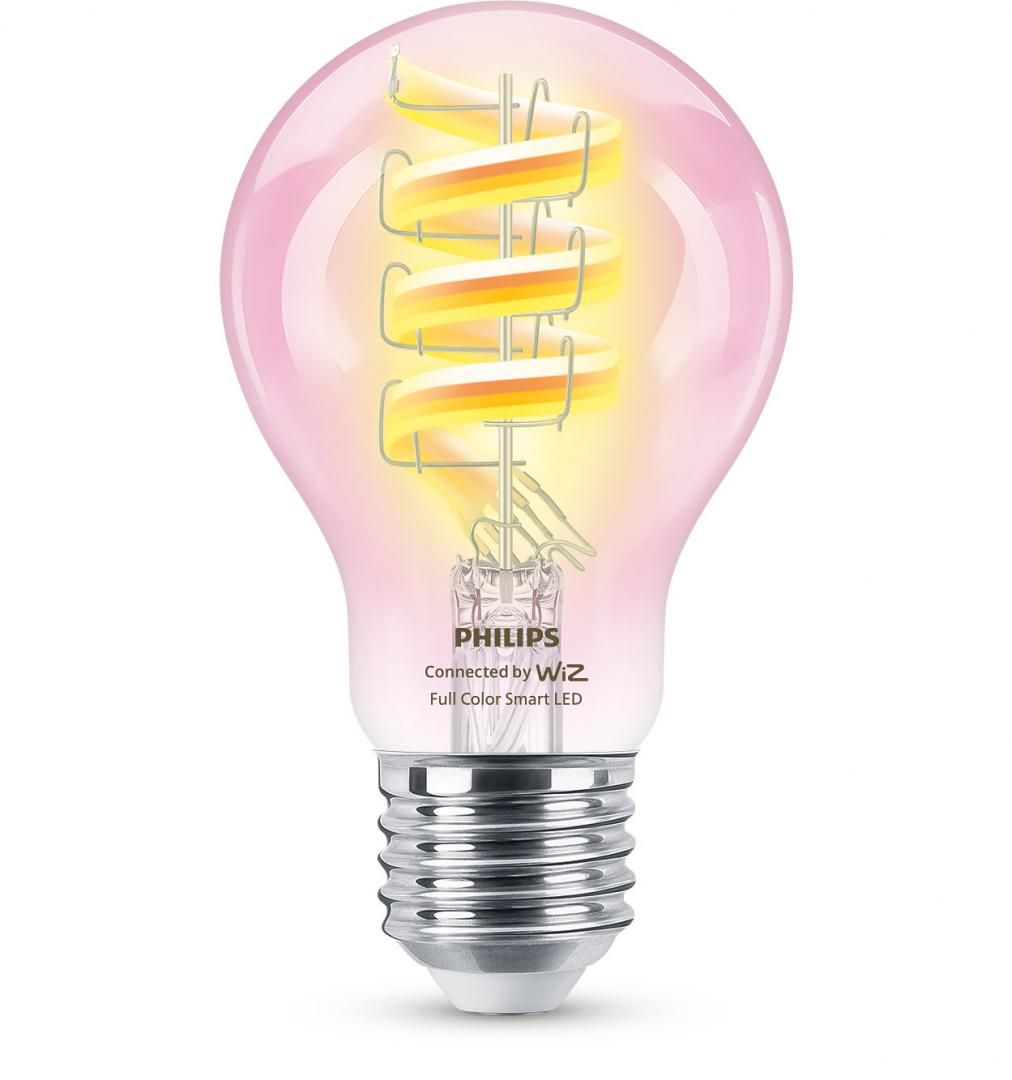 Bec LED RGB inteligent Philips Filament Bulb A60, Wi-Fi, E27, 6.3W (40W), 470 lm, lumina alba si color (2200-6500K)_2