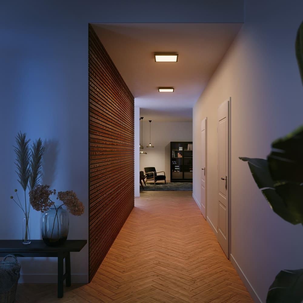 Panou LED Philips Hue Aurelle SQ, Bluetooth, 39W, 3750 lm, lumina alba (2200-6500K), IP20, 60cm, Aluminiu, Negru, Intrerupator cu variator inclus_2