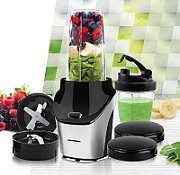 Blender sport Heinner HSB-T1000SS, 1000W, 18000RPM, recipient Tritan fara BPA 0.45L, recipient Tritan fara BPA 1L, rasnica inclusa, lame din inox, 1 capac 