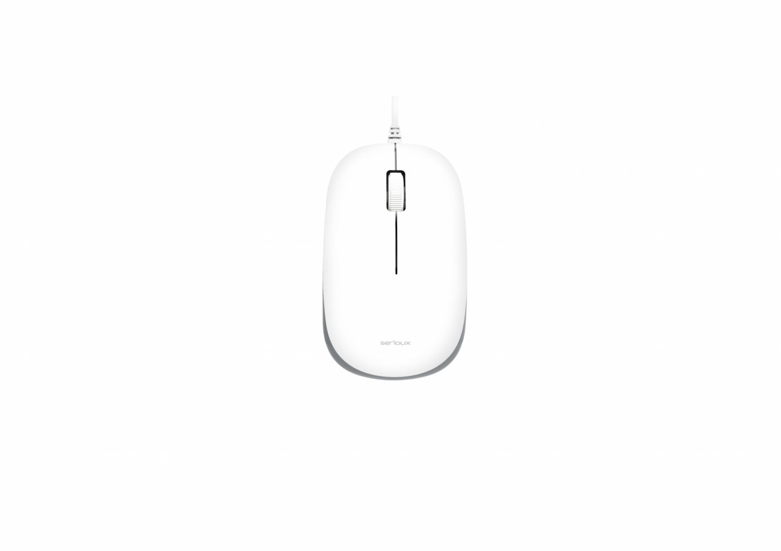 Mouse Serioux cu fir, optic, Noblesse 9800M, 1000dpi, alb-gri, ambidextru, blister, cablu 1.6m, USB_2