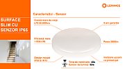 Plafoniera LED pentru baie cu senzor de miscare Ledvance SURFACE SLIM ROUND 200, 19W, 2000 lm, lumina neutra (4000K), IP65/IK10, Ø200x55mm, Alb_2