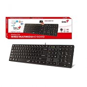 TASTATURA GENIUS USB, multimedia, 104 taste + 12 taste multimedia,  alb, 