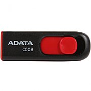 MEMORIE USB 2.0 ADATA 32 GB, retractabila, carcasa plastic, negru / rosu, 