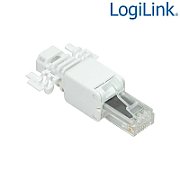 MUFA Logilink RJ45 pt. cablu UTP, Cat.6A, modulara, alb 