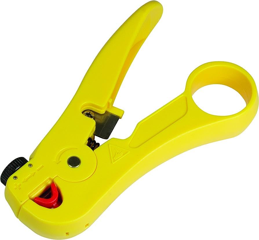 Dezizolator pentru cablu de retea UTP / STP Logilink, cu taietor, diametru ajustabil 3.5-9mm, Yellow 