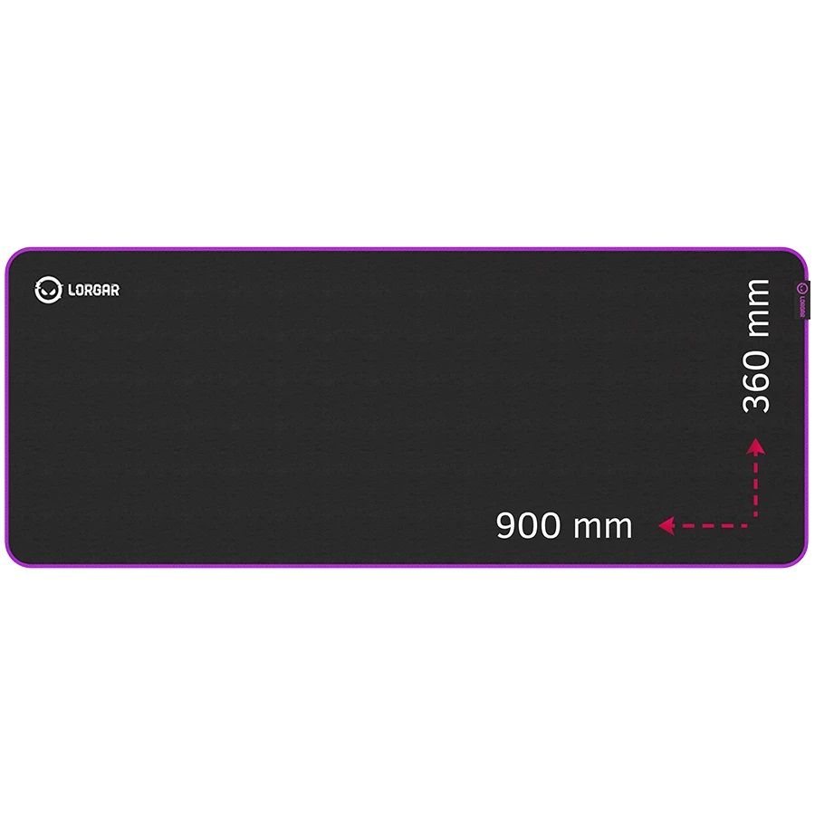 Lorgar Main 319, Gaming mouse pad, High-speed surface, Purple anti-slip rubber base, size: 900mm x 360mm x 3mm, weight 0.6kg_2