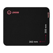Lorgar Main 323, Gaming mouse pad, Precise control surface, Red anti-slip rubber base, size: 360mm x 300mm x 3mm, weight 0.21kg