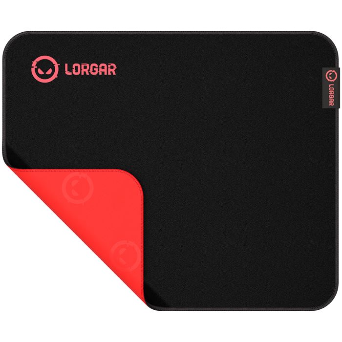 Lorgar Main 323, Gaming mouse pad, Precise control surface, Red anti-slip rubber base, size: 360mm x 300mm x 3mm, weight 0.21kg_2