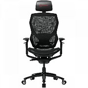 LORGAR Grace 855, Gaming chair, Mesh material, aluminium frame, multiblock mechanism, 3D armrests, 5 Star aluminium base, Class-4 gas lift, 60mm PU casters, Black_1