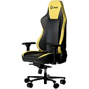 LORGAR Base 311, Gaming chair, PU eco-leather, 1.8 mm metal frame, multiblock mechanism, 4D armrests, 5 Star aluminium base, Class-4 gas lift, 75mm PU casters, Black + yellow_1