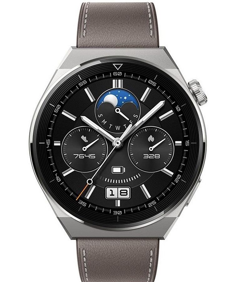 Huawei Odin-B19M Watch GT3 Pro Titanium Smartwatch 46mm grey leather_1