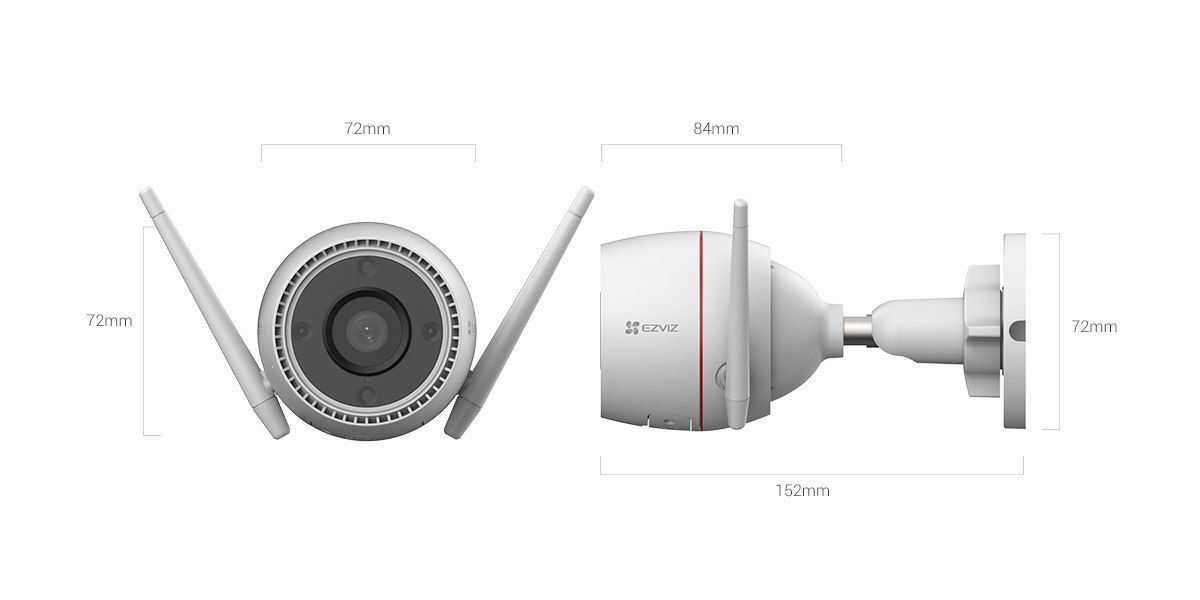 Camera supraveghere video WIFI Pan & Tilt Ezviz CS-H3C-R100-1J4WKFL; Senzor:0.01 Lux @ (F2.0, AGC ON), 0 Lux with IR; Rezolutie:4MP, 2560 × 1440; Lentila:4mm @ F2.0, view angle: 82° (Horizontal), 98° (Diagonal; IR 30 Metri; Video Compresie: H.265 / H.264; Slot card microSD pana la 512GB;  Wi-Fi_2