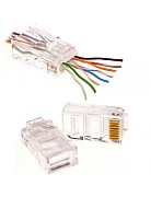 Mufa RJ45 UTP cat.6 passthrough (100 buc) - EMTEX  EMT-PR6-UTP