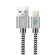 CABLU alimentare si date SPACER, pt. smartphone, USB 2.0 (T) la Lightning (T), pentru Iphone,braided, retail pack, 1.8m, zebra,