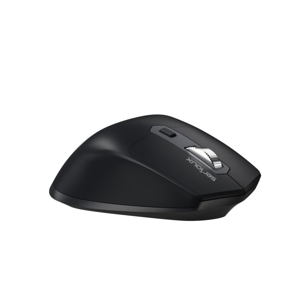 Mouse Serioux Apex 166 Wireless, Negru, senzor: Optic, DPI: 800/ 1200/ 1600/ 2400, conexiune: Dongle USB 2,4 GHz, banda de frecventa: 2,4 GHz, click silentios, design ergonomic, baterie integrată litiu de 500 mAh, cerințe OS: Win, Mac, Vista_2