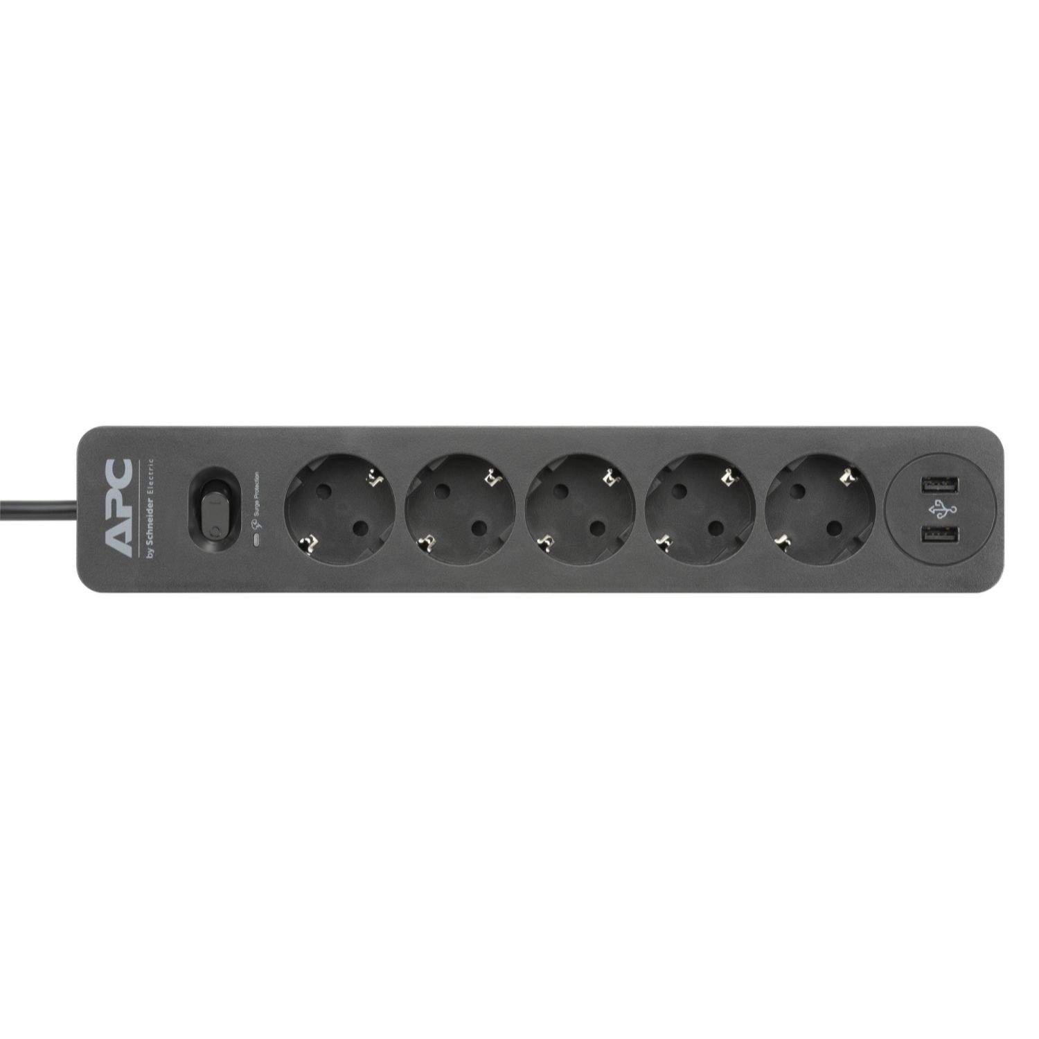 APC Essential SurgeArrest 5 Outlet 2 USB Ports Black 230V Germany_1