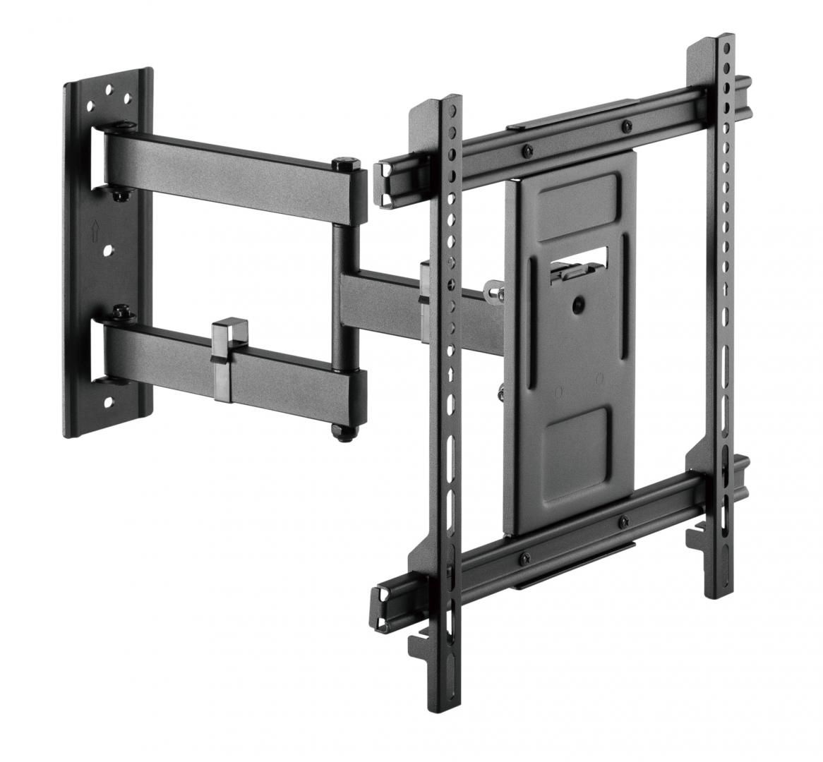 Suport TV de perete Serioux TV61-443, compatibilitate  dimensiune ecran: 32 -70 , compatibilitate VESA: 200x100, 200x200, 300x200, 400x200, 300x300, 400x300, 400x400, greutate maximă suportata:  50kg, distanta fata de perete: 78~442mm, inclinare:  +3°~-15°, pivotare: +90°~-90°, nivel ecran: +3°~-3°