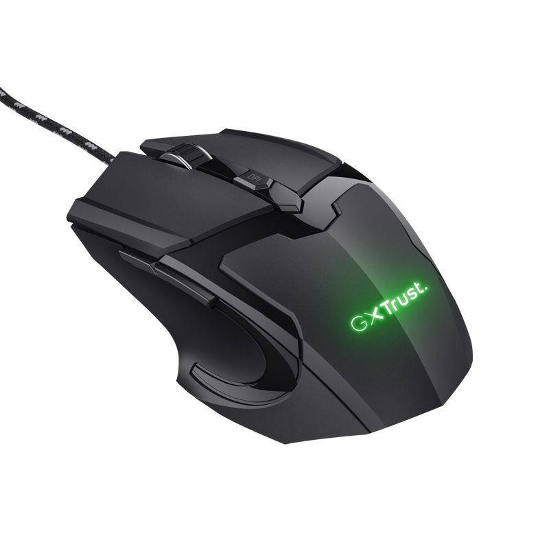 Mouse Trust Basics gaming cu fir, USB 2.0, rezolutie maxima 4800 DPI 6 butoane, negru_3