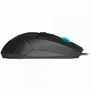 LORGAR Stricter 579, gaming mouse, 9 programmable buttons, Pixart PMW3336 sensor, DPI up to 12 000, 50 million clicks buttons lifespan, 2 switches, built-in display, 1.8m USB soft silicone cable, Matt UV coating with glossy parts and RGB lights with 4 LED flowing modes, size: 131*72*41mm, 0.127kg, black_3