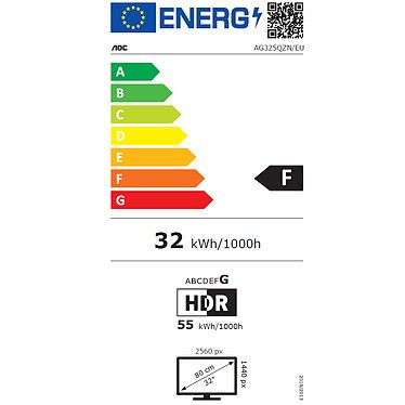 MONITOR AOC AG325QZN/EU 31.5 inch, Panel Type: VA, Backlight: WLED, Resolution: 2560x1440, Aspect Ratio: 16:9,  Refresh Rate:240Hz, Response time GtG: 1ms, Brightness: 400 cd/m², Contrast (static): 4000:1, Contrast (dynamic): 80M:1, Viewing angle: 178º(R/L), 178º(U/D), Colours: 1.07B, Adjustability_2