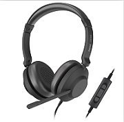 HEADSET AXTEL ONE STEREO HD AXH-ONE , Corded, Headset Conectivity USB-A, USB-C /  with STEREO HD . Speakert Size has 40 mm / Passive noise reduction  : STRONG_1