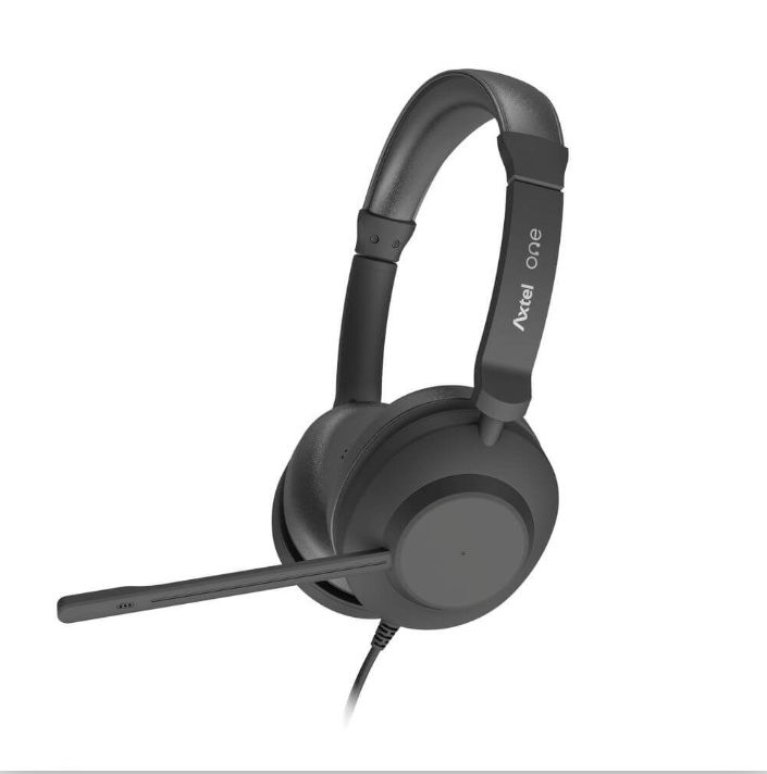 HEADSET AXTEL ONE STEREO HD AXH-ONE , Corded, Headset Conectivity USB-A, USB-C /  with STEREO HD . Speakert Size has 40 mm / Passive noise reduction  : STRONG_3