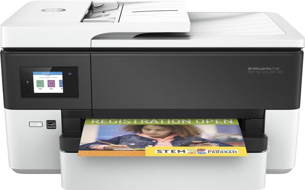 MFP Inkjet Color A3 HP OfficeJet Pro 7720 WideFormat All-in-One, Print, Copy, Scan, Fax, 22 ppm, vol. rec. 1500, vol max. 30000, 18 cpm, Duplex, Retea, Wireless, ADF_1