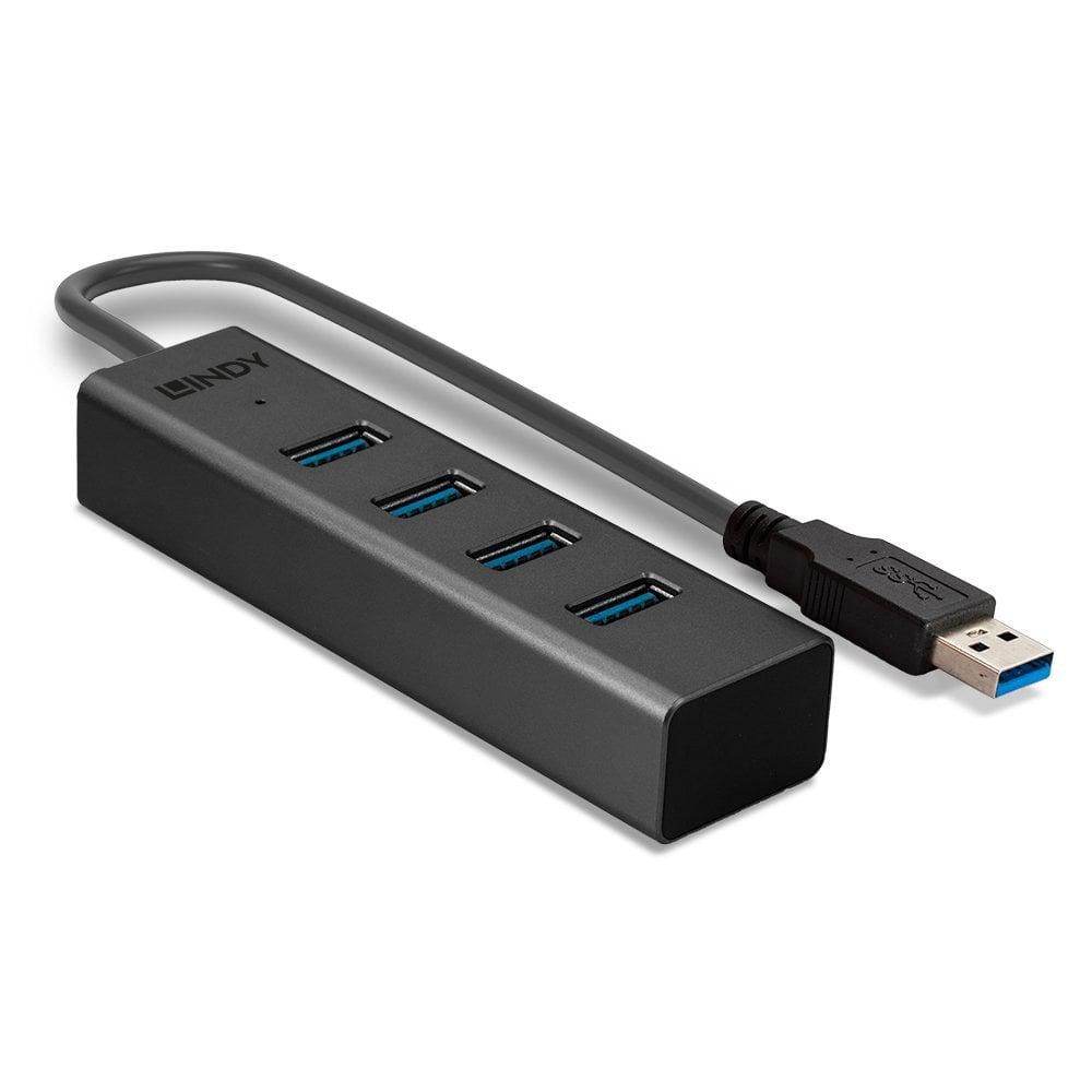 Hub USB Lindy LY-43324, 4 Port, USB 3.0, negru_2