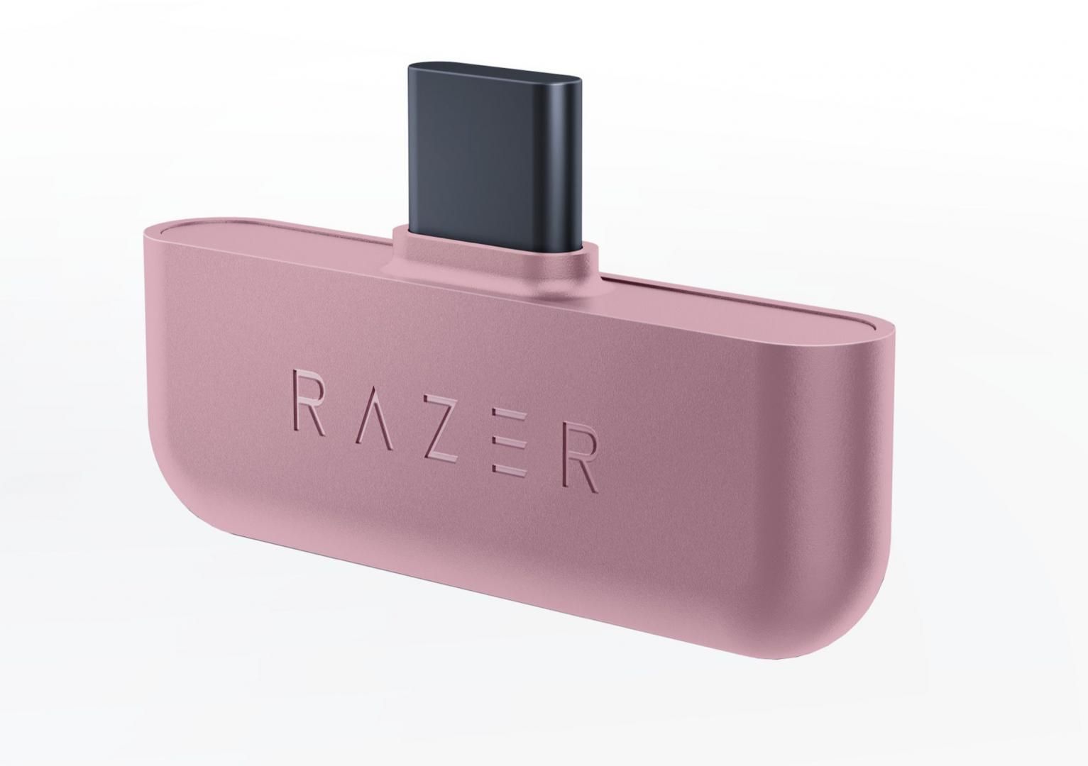 Casti cu microfon Razer Barracuda X - Quartz (2022) wireless,  Wireless Multi-platform Gaming and Mobile Headset, USB-C, 20 Hz – 20 kHz, 32ohm, 96db, driver 40mm, roz_4