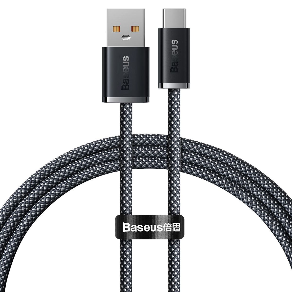 CABLU alimentare si date Baseus, Dynamic Fast Charging Data Cable pt. smartphone, USB (T) la USB Type-C (T), 100W, braided, 1m, gri,  CALD000616  (include TV 0.18lei) - 6932172607432