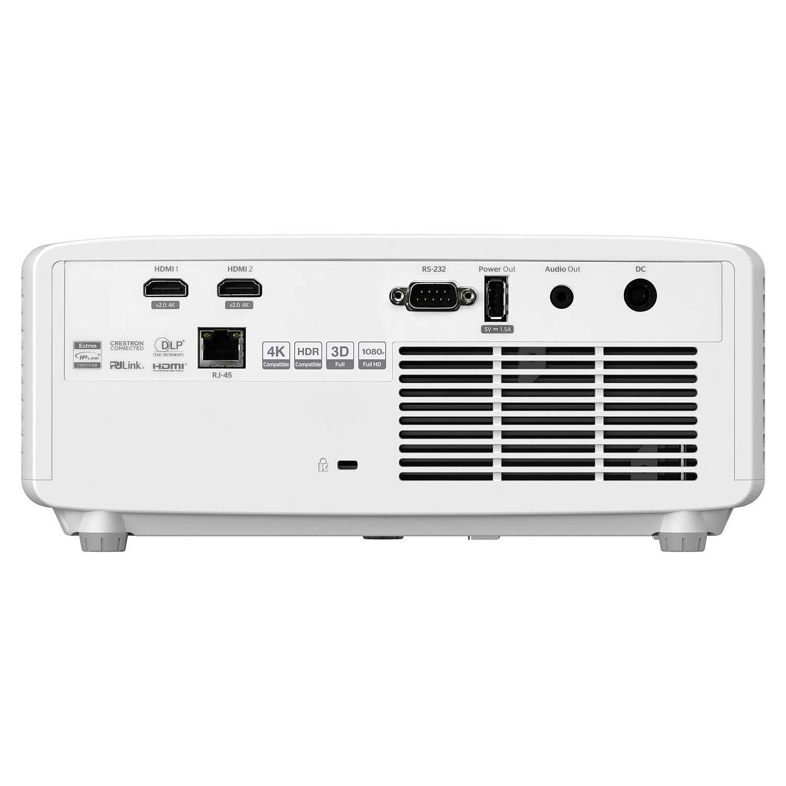 Videoproiector Optoma ZH462, FHD 1920* 1080, 5.000 lumeni, 3.000.000:1, 16:9/4:3/ 16:10, laser 30.000 ore, distanta maxima de proiectie 8 m, zoom 1.3, 2* HDMI, audio, USB-A power 1.5A, RS232, RJ45, 29- 31 dB, Full 3D, Security bar, Kensington Lock, protejare cu parola, IP6X, functionare 24/7, rotire_2