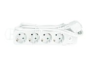 PRELUNGITOR LOGILINK, Schuko x 4, cablu 3G 1.5mm2, 230 V/16 A, 50 Hz, max. 3600 W, buton intrerupator iluminat, IP20, 1.5m, alb 