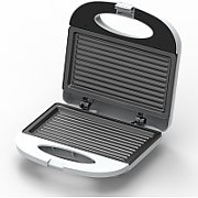 Sandwich maker Heinner SM-K750FGWH, putere: 750W, capacitate: 2 sandwich-uri, placi fixe grill anti-aderente, indicator luminos ON si 