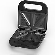 Sandwich maker Heinner SM-K750FSBK, putere: 750W, capacitate: 2 sandwich-uri, placi sandwich fixe anti-aderente, indicator luminos ON si 