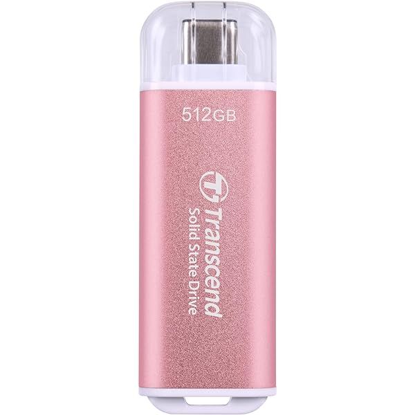 TRANSCEND ESD300P 500GB External SSD USB 10Gbps Type C Pink_1