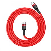 CABLU alimentare si date Baseus Cafule, Fast Charging Data Cable pt. smartphone, USB Type-C la USB Type-C 3A / 60W, 1m, rosu 