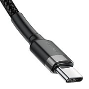 CABLU alimentare si date Baseus Cafule, Fast Charging Data Cable pt. smartphone, USB Type-C la USB Type-C 3A / 60W, 2m, gri + negru 