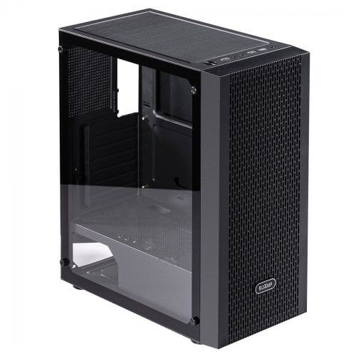 CARCASA PCCOOLER, Middle Tower, ATX, fara sursa, sticla securizata, 3 ventilatoare incluse, iluminare ARGB, negru, USB 3.2 gen 1 x 1, USB 2.0 x 2, mic, audio,  MA100 MESH
